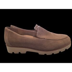 Vionic Kensley loafer. Taupe, Suede, Womens Size 8W, NEW‎